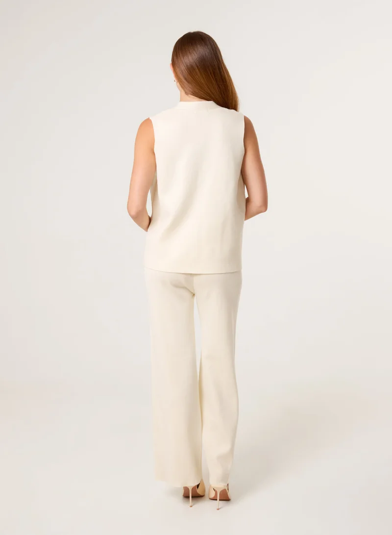 بلو فانيلا Two -Piece Set With Gold Button Details